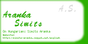 aranka simits business card